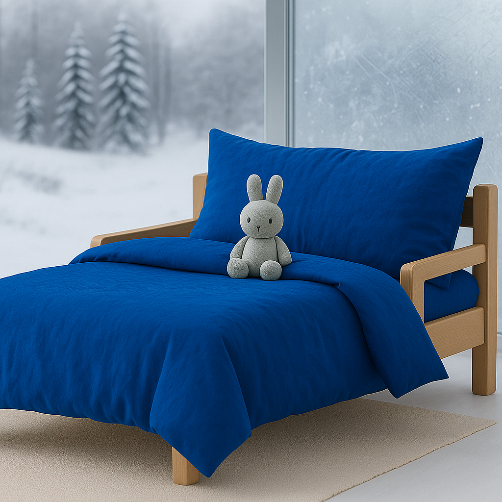 Lyocell Kinderbettwäsche Silent Night aus 100% TENCEL™ im Kinderzimmer – HELDENA