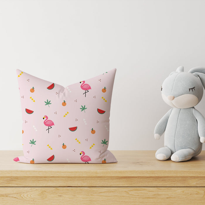 HELDENA Kinder-Dekokissen Flamingo 40 × 40 cm – zweite Produktansicht