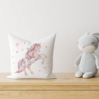 LESLIS Kinder Dekokissen „Sternen Einhorn“ – 40 × 40 cm