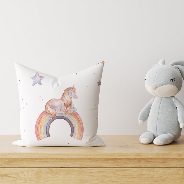 HELDENA Kinder-Dekokissen Regenbogen Einhorn 40 × 40 cm – zweite Produktansicht