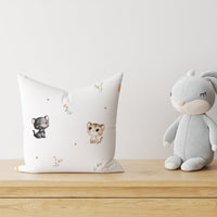 LESLIS Kinder Dekokissen „Katzen“ – Katzen-Motiv, 40 × 40 cm