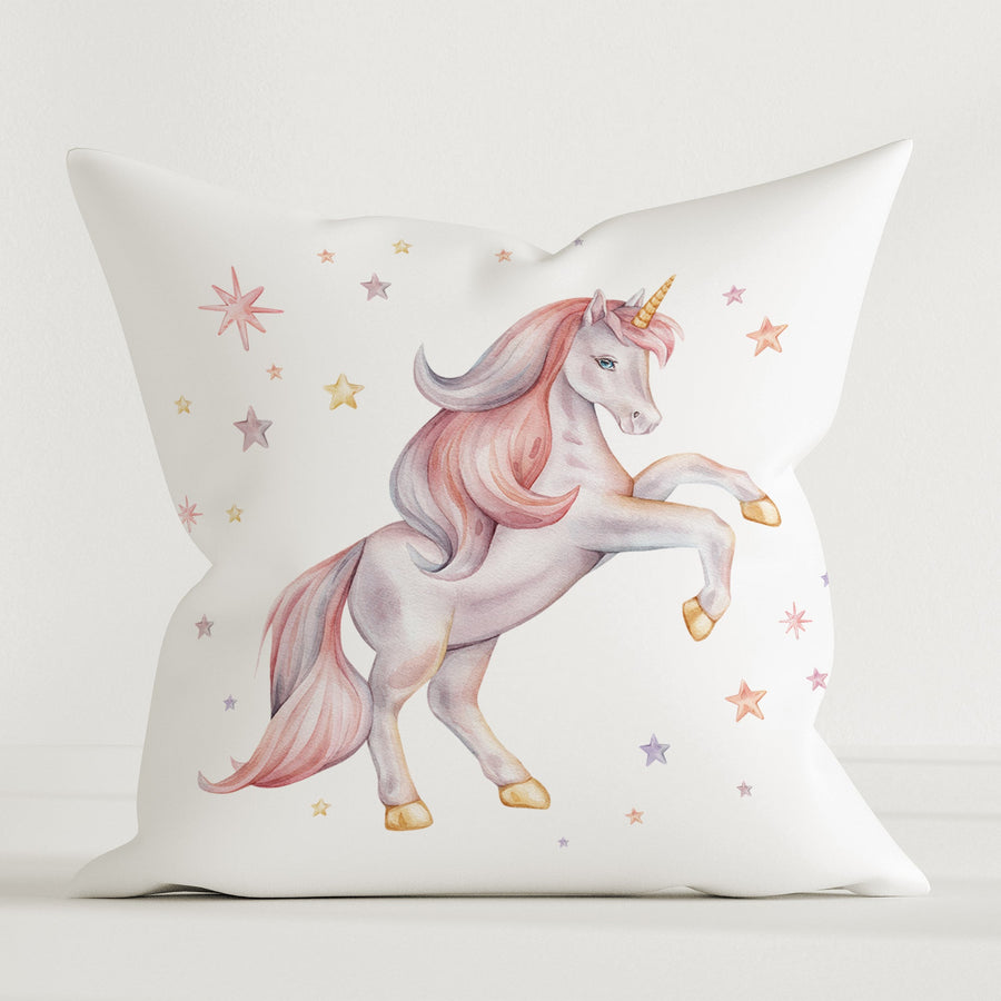 LESLIS Kinder Dekokissen „Sternen Einhorn“ – 40 × 40 cm