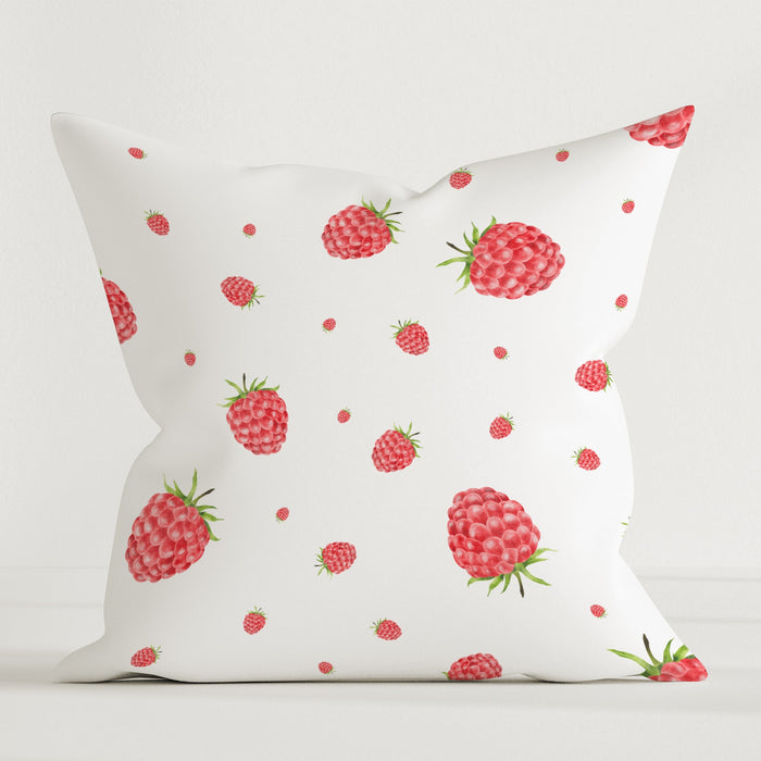HELDENA Kinder-Dekokissen Himbeeren 40 × 40 cm aus Canvas-Baumwolle