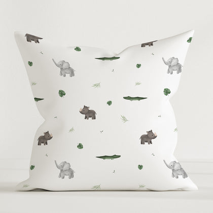 HELDENA Kinder-Dekokissen Little Safari 40 × 40 cm aus Canvas-Baumwolle