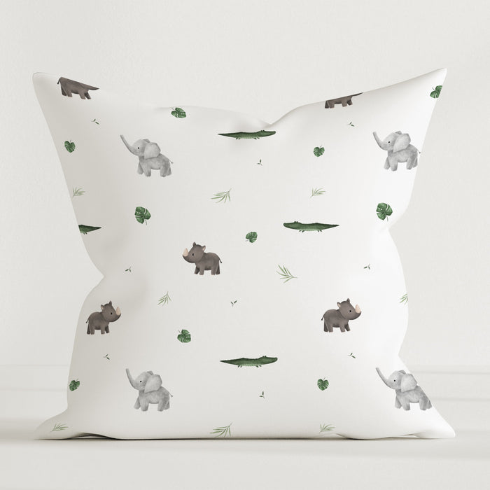 HELDENA Kinder-Dekokissen Little Safari 40 × 40 cm aus Canvas-Baumwolle