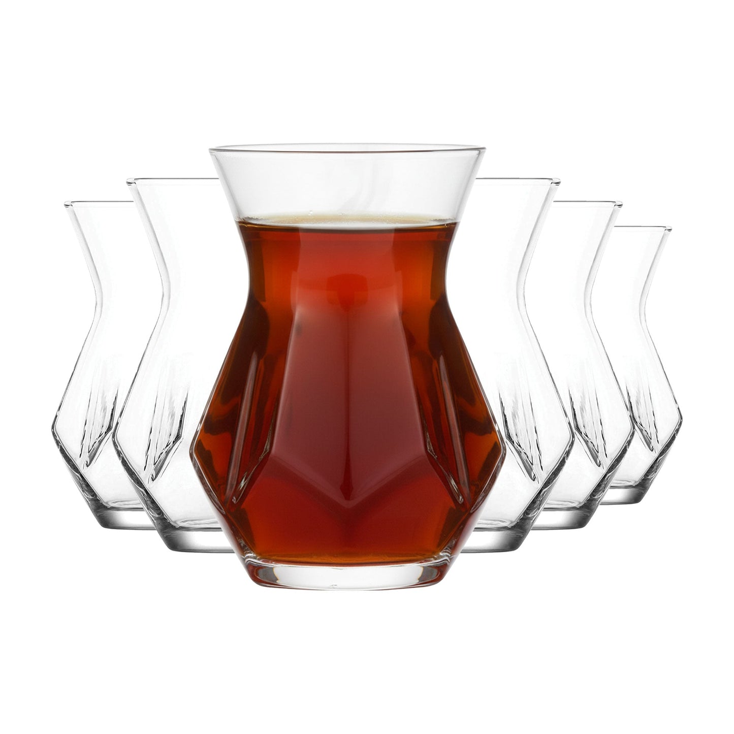 HELDENA Alya Teegläser mit Untertellern 165 ml – 12-teiliges Set