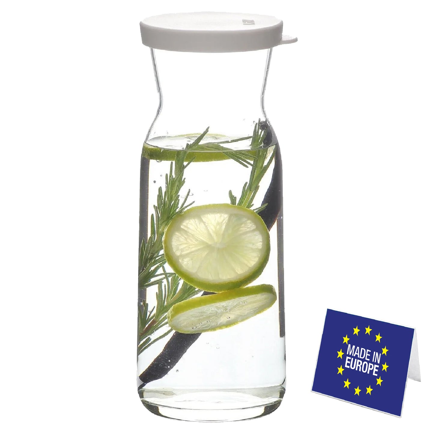 LAV Fonte Glaskaraffe 700 ml aus transparentem Glas für Wasser Saft und Wein