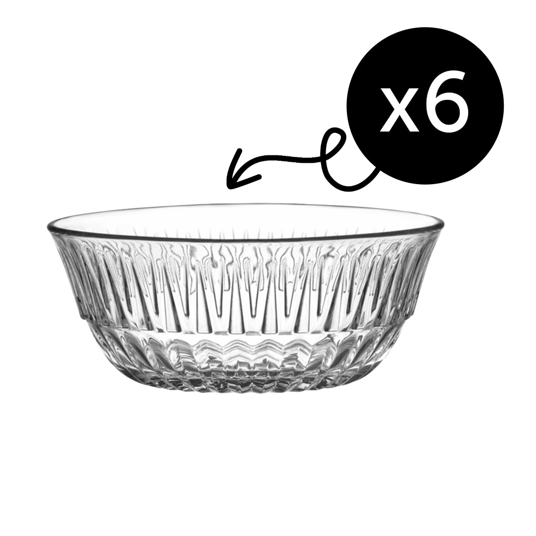 LAV Alinda Servierschalen transparent 6er Set für moderne Tischkultur und Gäste
