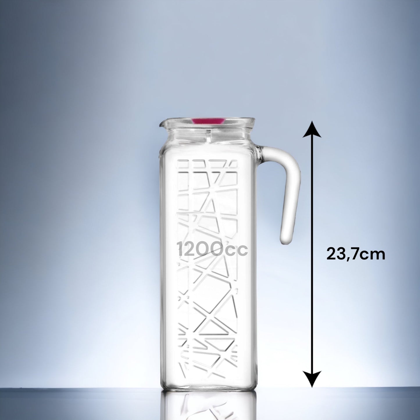 LAV Line Glaskrug 1200 ml Detailansicht klares Glas für Wasser und Saft