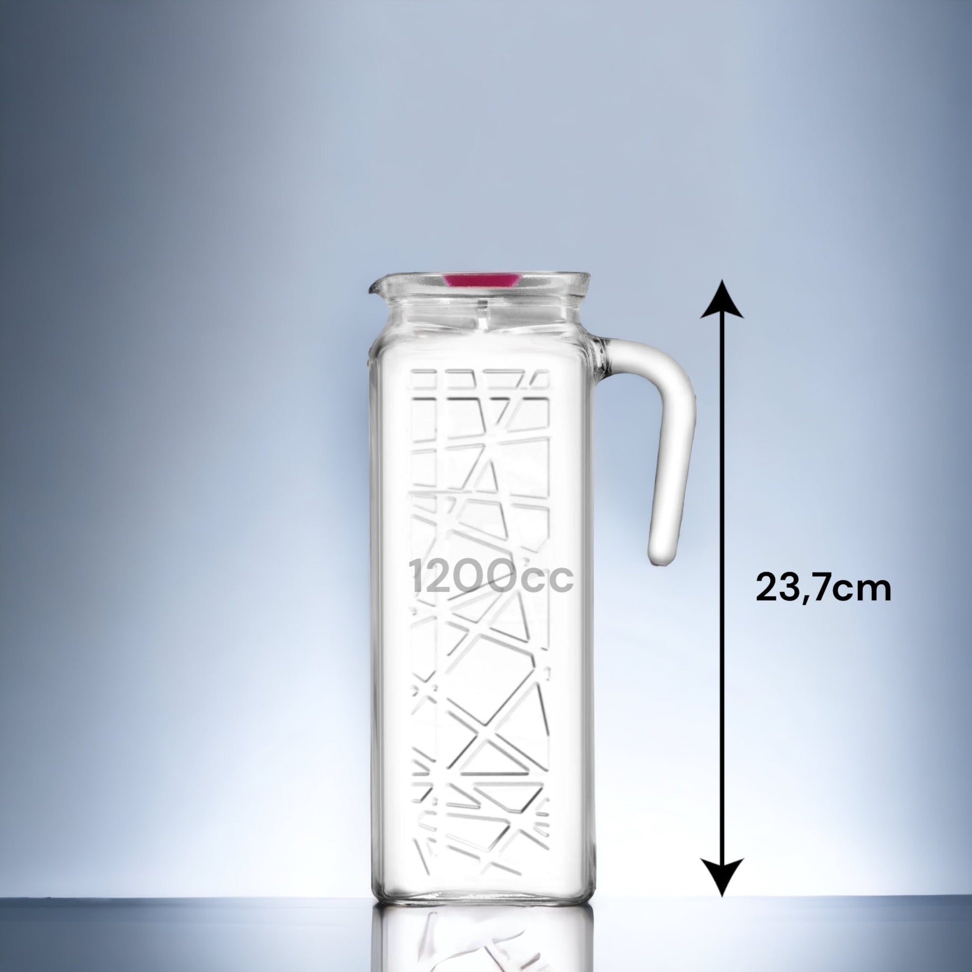 LAV Line Glaskrug 1200 ml Detailansicht klares Glas für Wasser und Saft