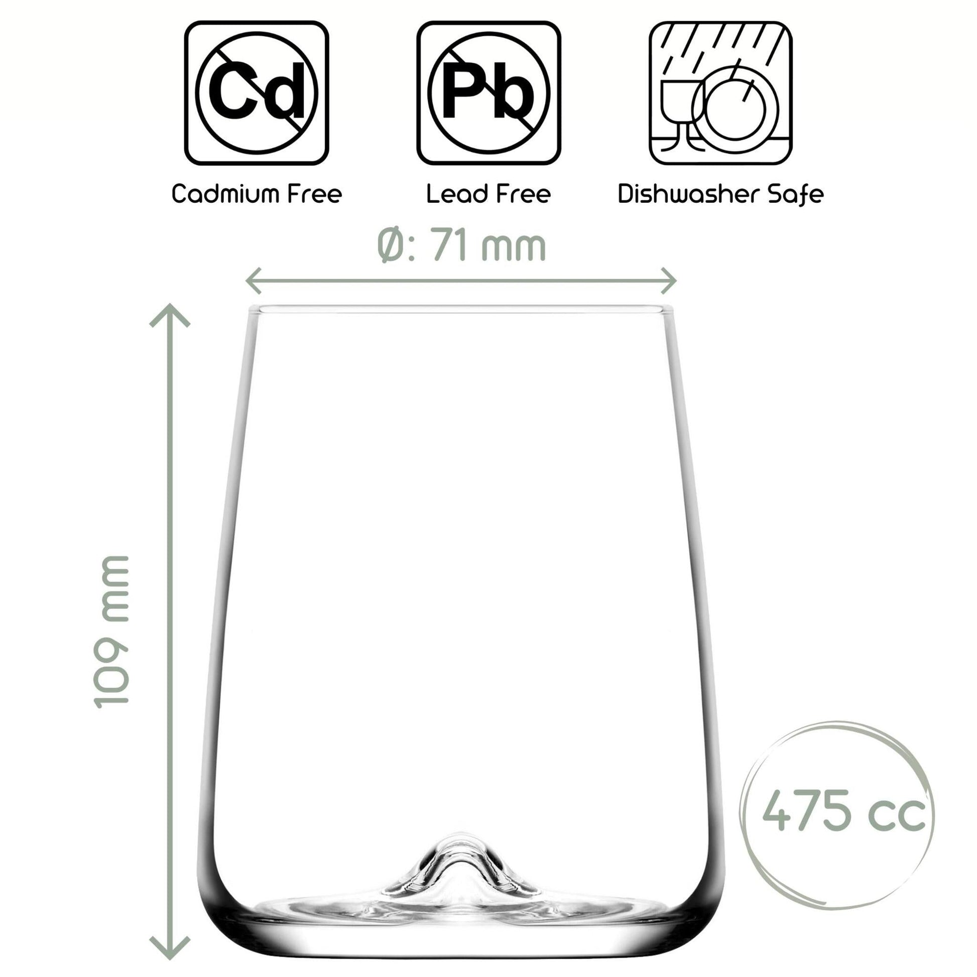 Weingläser 475 ml von LAV für Dinner Alltag und gedeckte Tische