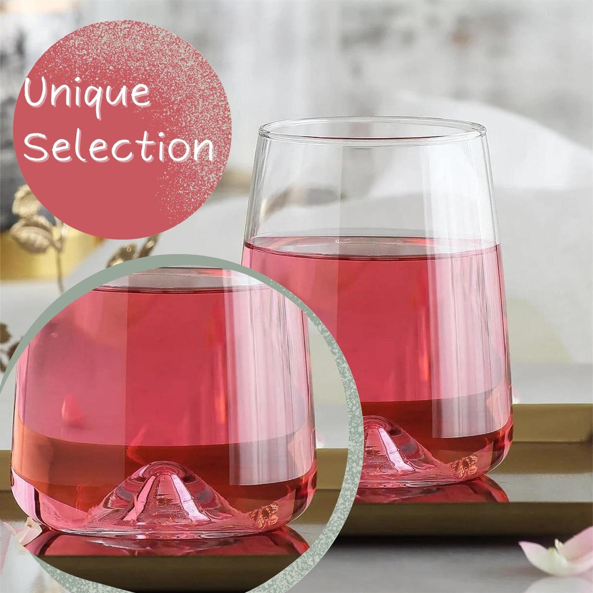 LAV Terra Weinglas 475 ml klares Glas für Rotwein Weißwein und Wasser