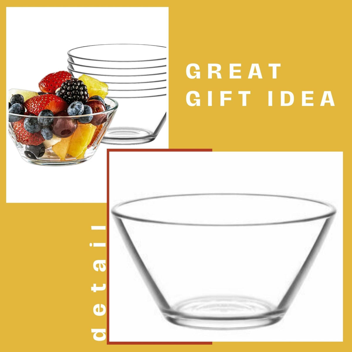 LAV Vega Glasschalen 345 ml für Dessert Obst und kleine Servierportionen