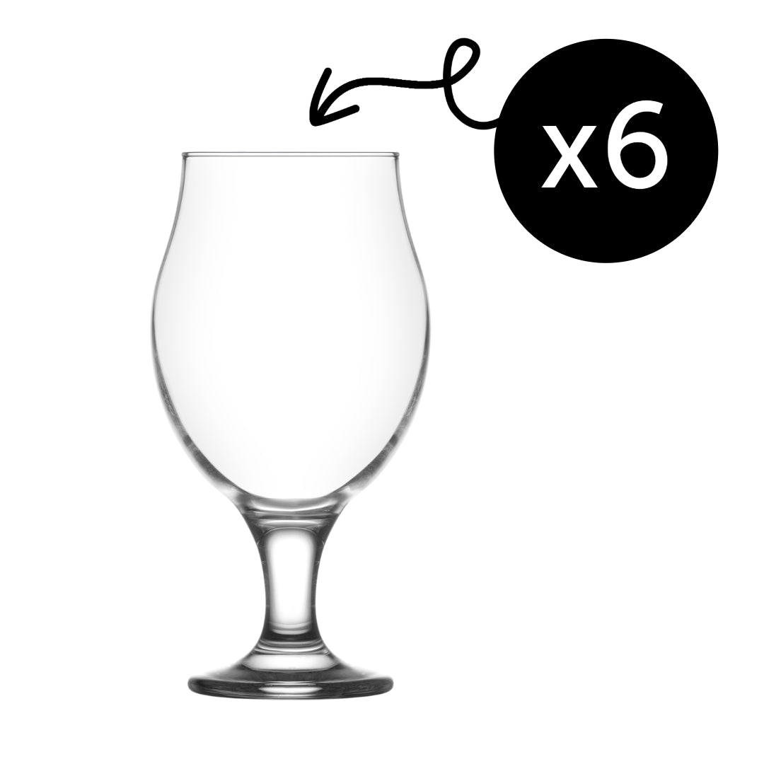 LAV Angelina Biergläser 6er Set für Bier Radler Weizen Softdrinks und Gartenparty