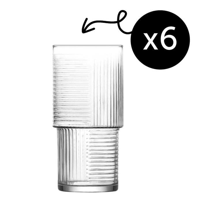 Longdrinkgläser 6er Set Frontalansicht