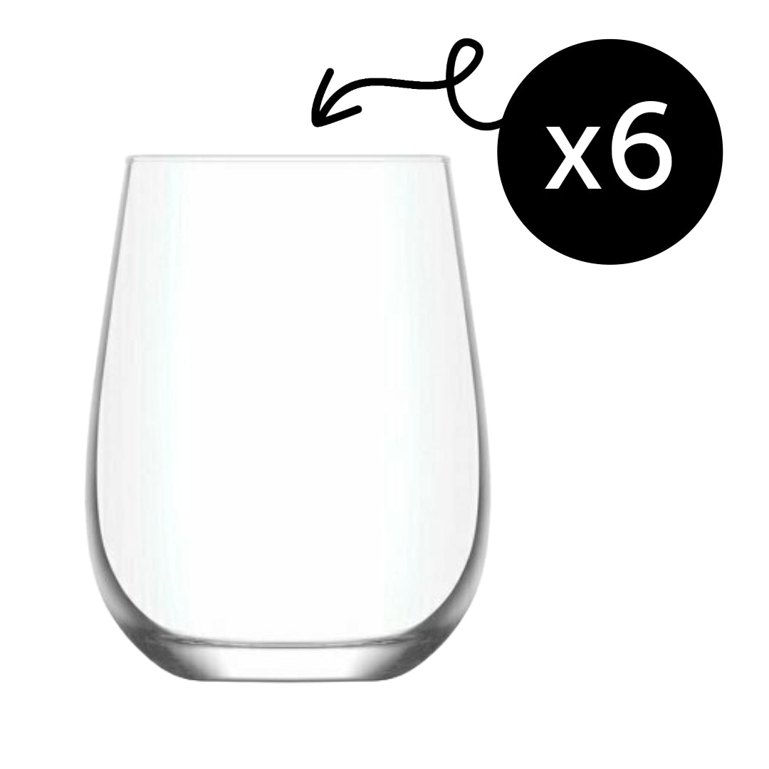 LAV Gaia Weingläser 475 ml 6er Set für Rotwein und Weißwein