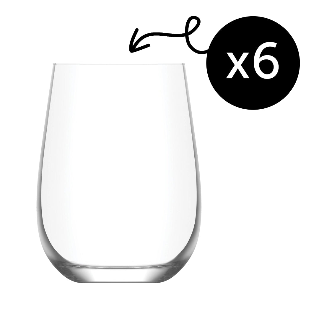 LAV Gaia Weinglas 590 ml Detailansicht große Form für Rotwein und Wasser