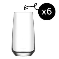 Glas 480 ml Detailansicht transparentes Glas für alle Getränke