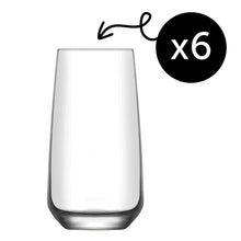 Glas 480 ml Detailansicht transparentes Glas für alle Getränke