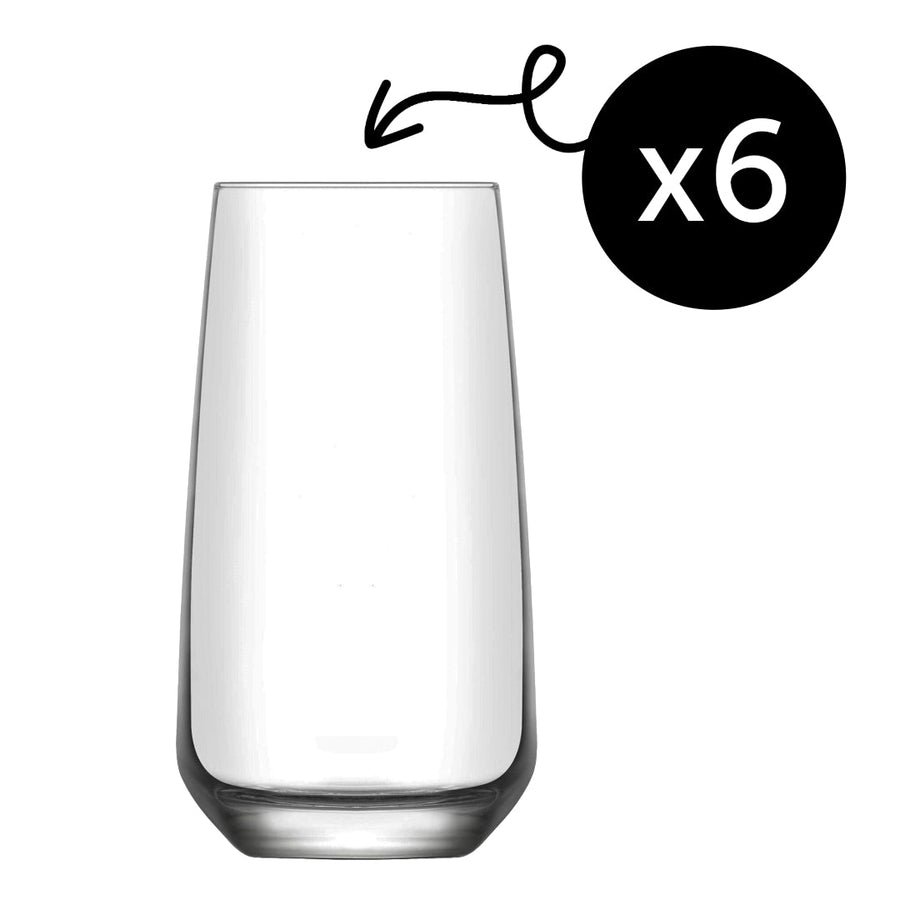 Glas 480 ml Detailansicht transparentes Glas für alle Getränke