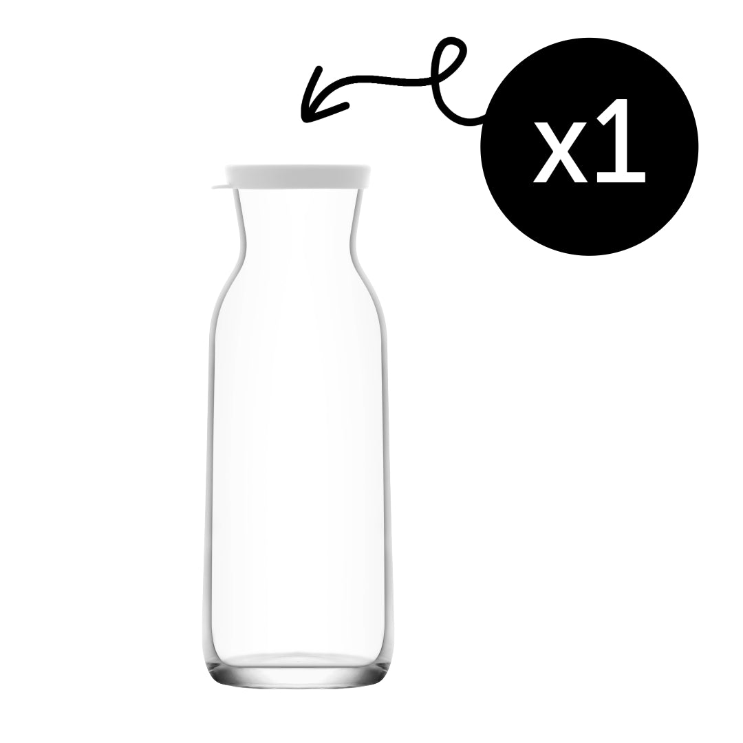 Glaskaraffe LAV Fonte 1200 ml geradlinige Form transparent für Tisch