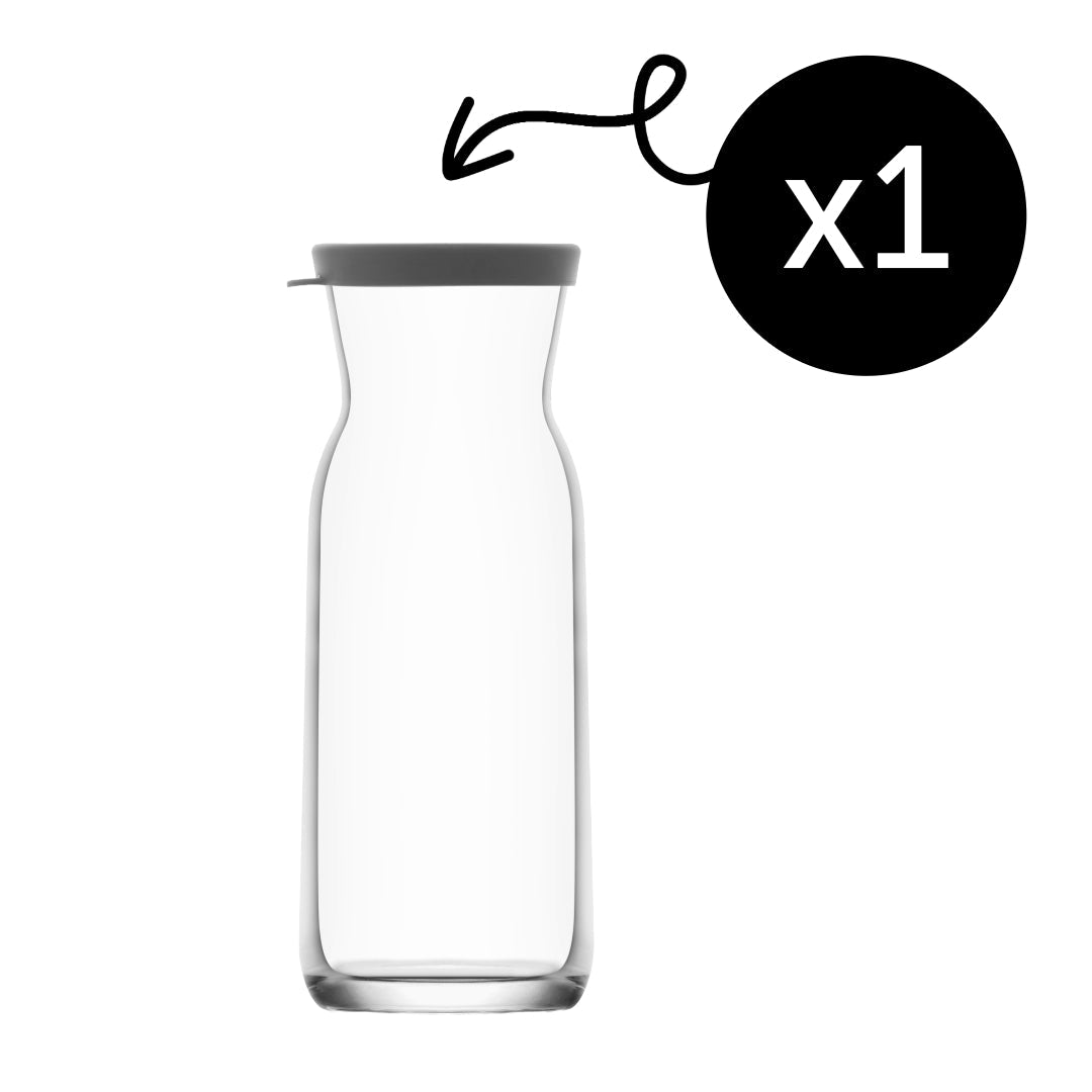 Schlanke Glaskaraffe 700 ml mit geradliniger Form für Tisch und Gäste