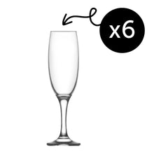LAV Empire Champagnerglas 220 ml Detailansicht elegante Flötenform transparent