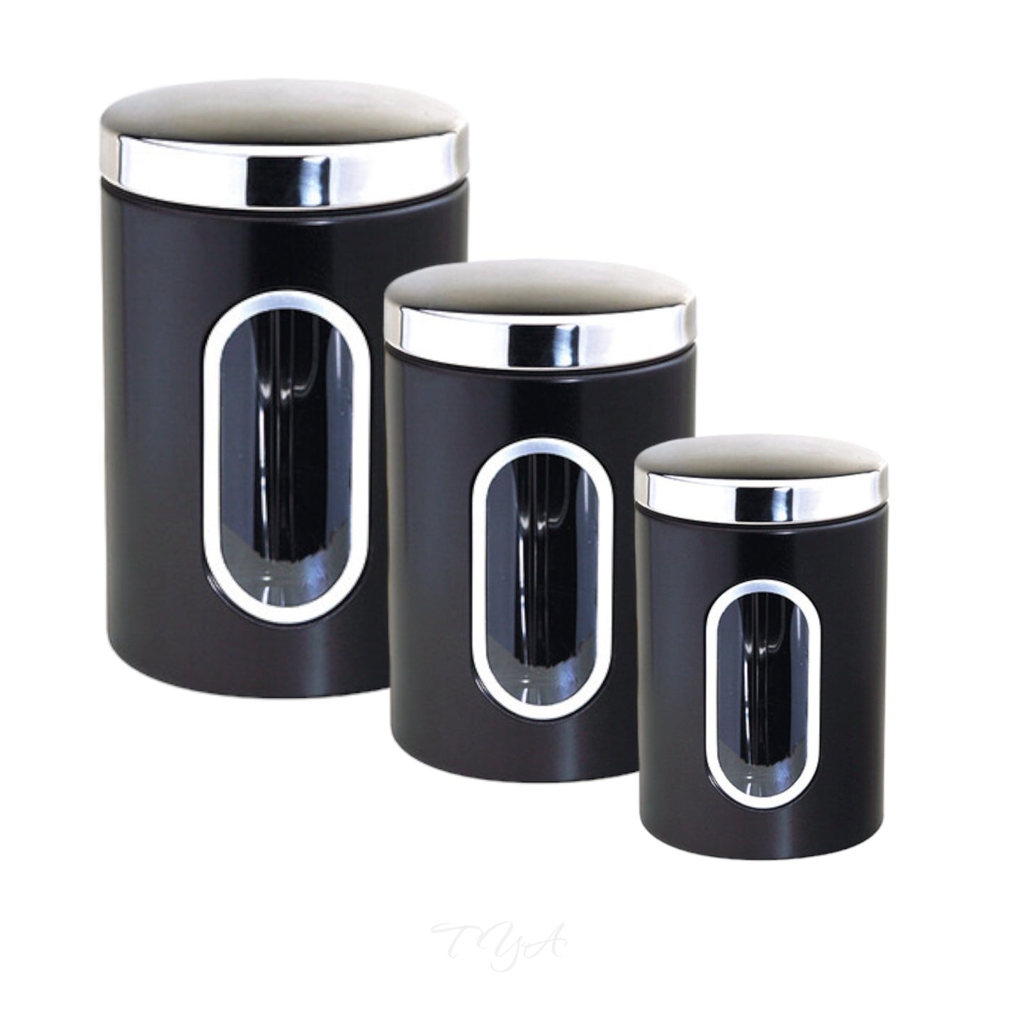 Michelino Marie Vorratsdosen Schwarz – 1 L / 1,5 L / 2,5 L BPA-frei | HELDENA