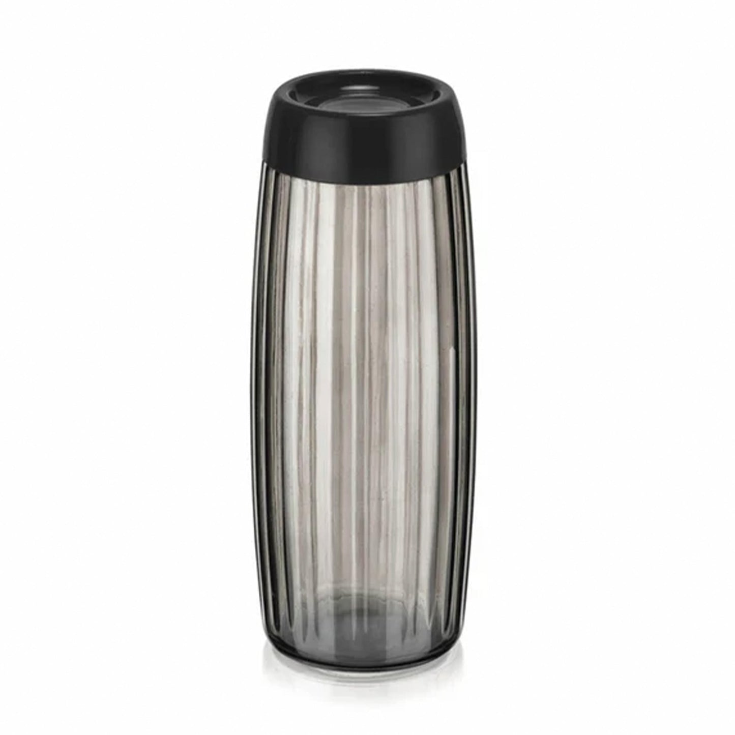 Michelino Tanja Vorratsglas 1.6 L Riffelmuster Anthrazit fuer Kueche und Deko