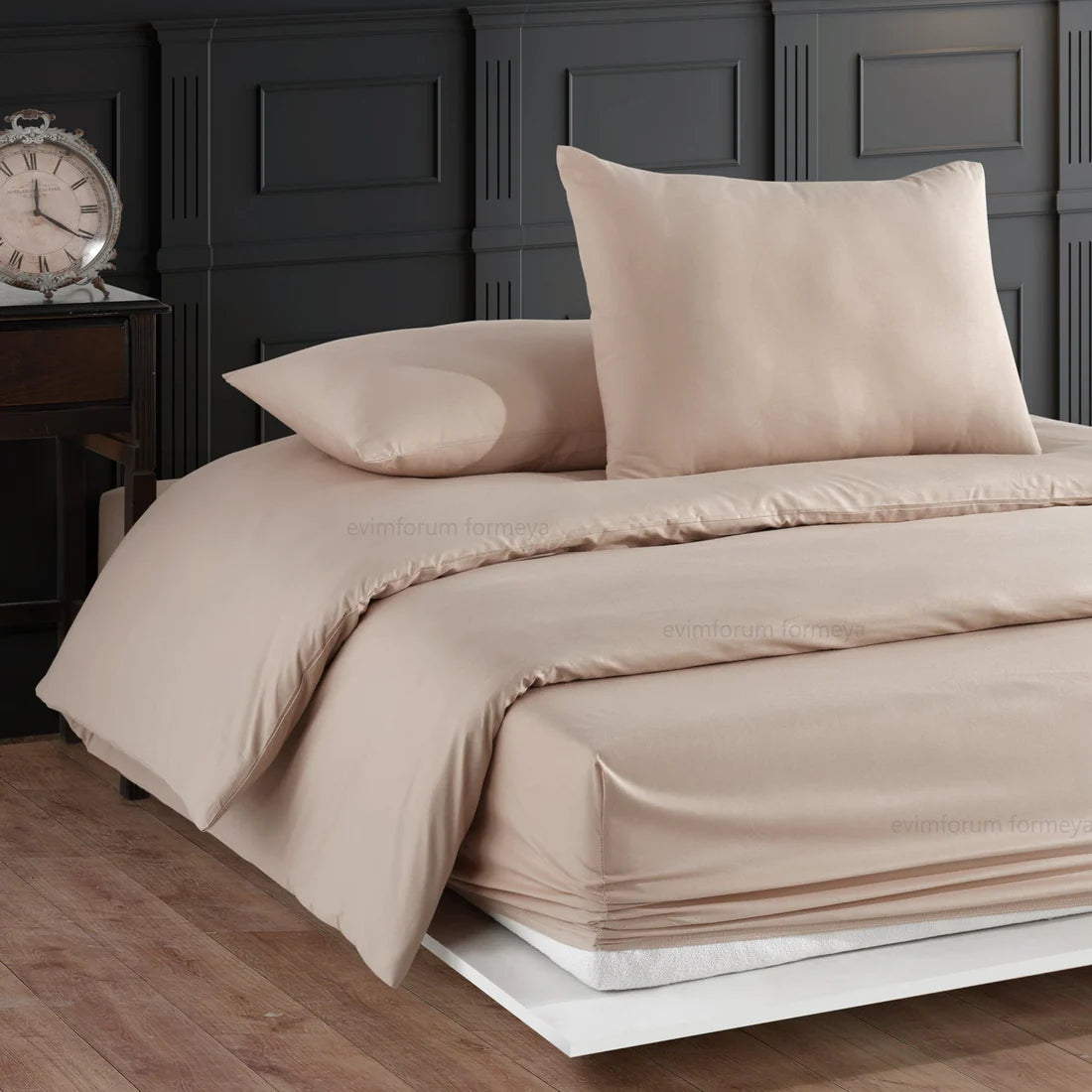 HELDENA Bettwäsche Set Braun – 100% Baumwolle Ranforce mit Spannbettlaken
