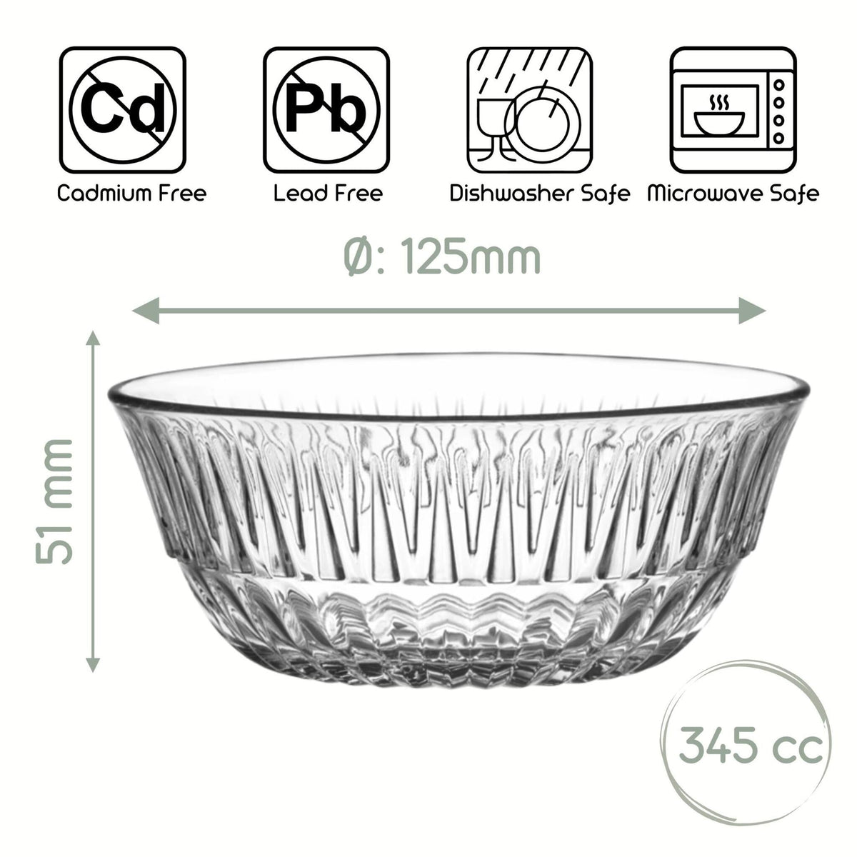 LAV Alinda Schalen transparent aus Glas für Frühstück Mittagessen und Abendessen