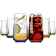 HELDENA Longdrinkgläser 480 ml mit farblichen Akzenten – Produktansicht