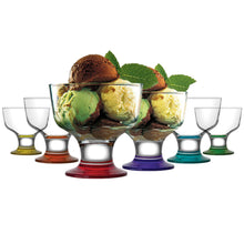 HELDENA Destina 285 ml – Eisbecher mit buntem Fuß