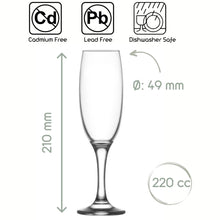 LAV Empire 6er Set Champagnerflöten für moderne Gastgeber