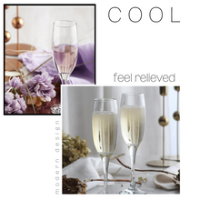 Champagnerflöten transparent für Aperitif und festliche Tischmomente
