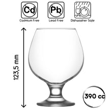 LAV Misket 6er Set Brandygläser aus klarem Glas für den Alltag