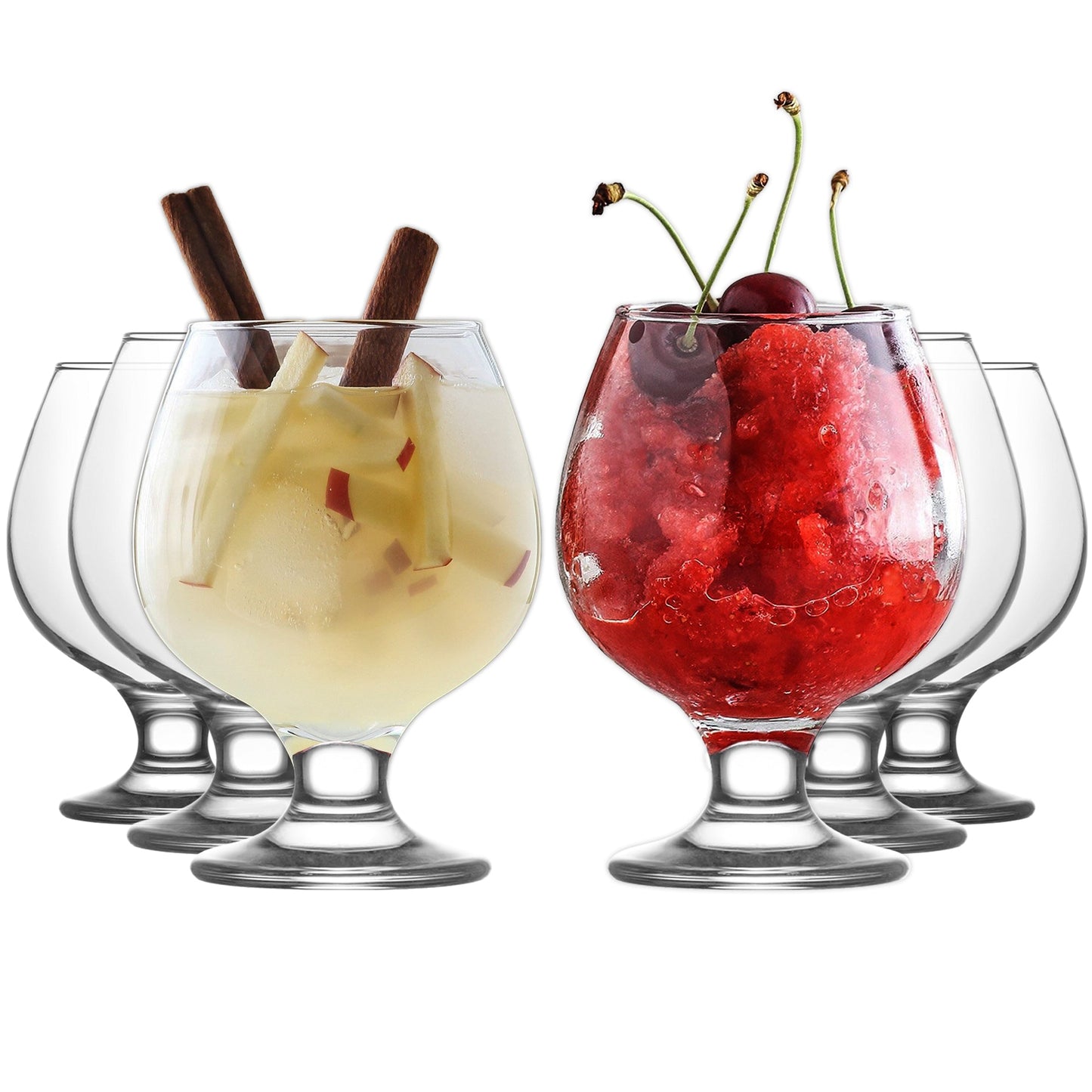 LAV Misket Brandygläser 390 ml im 6er Set aus transparentem Glas