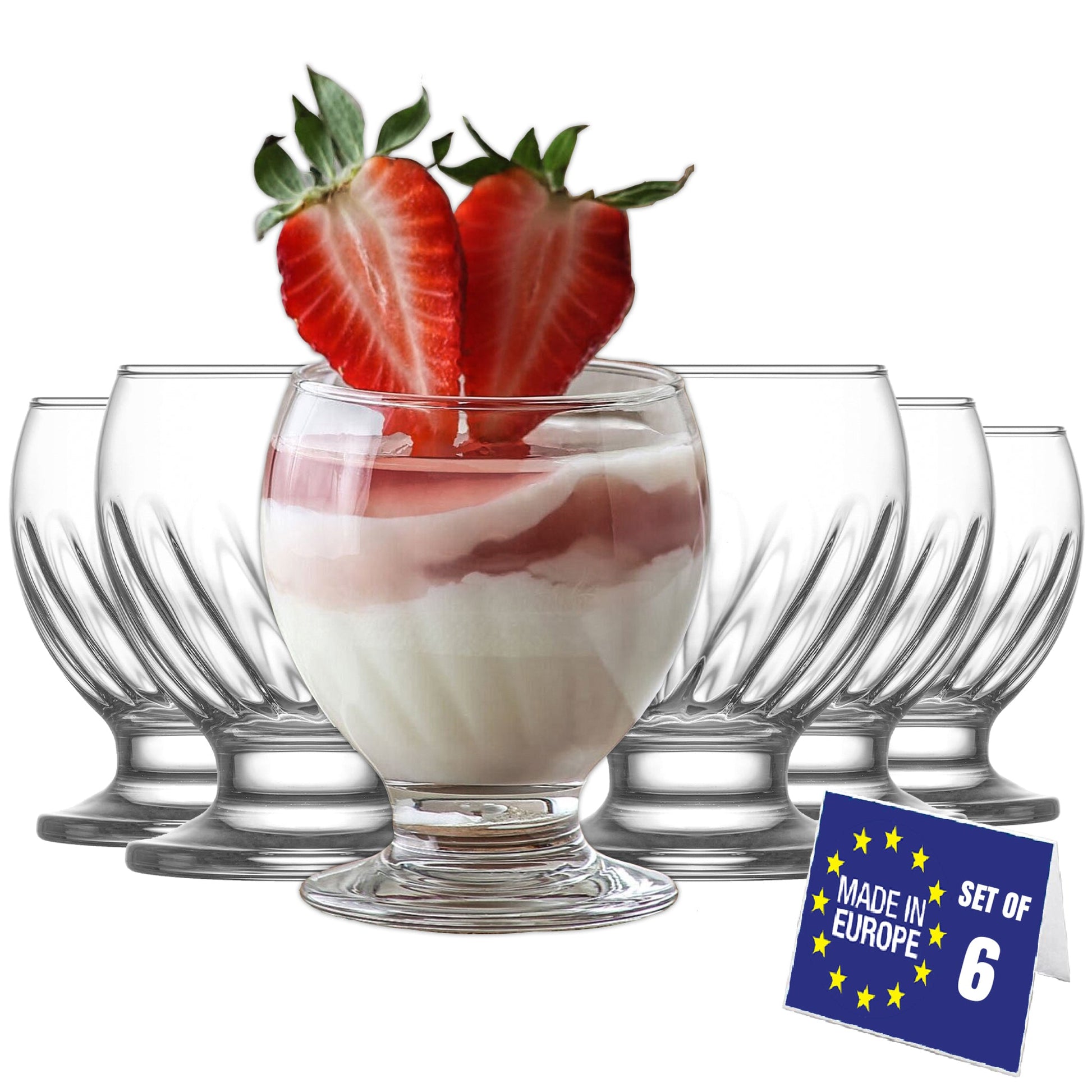 Softdrinkgläser 215 ml mit Stiel für Alltag und besondere Anlässe