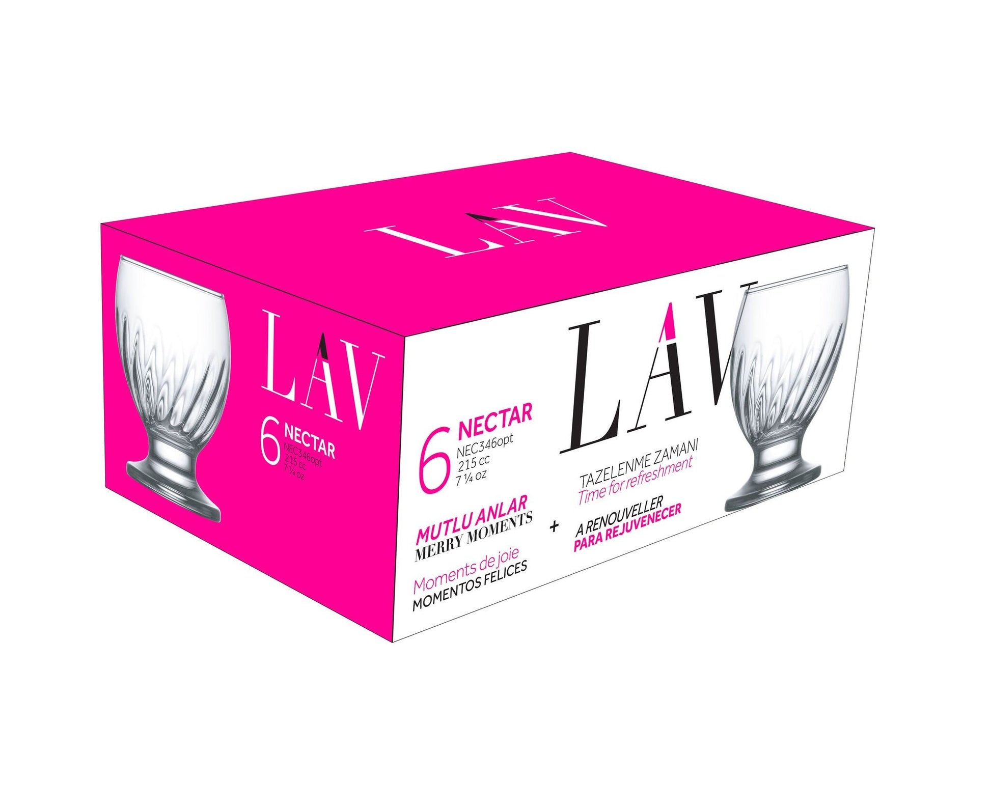 LAV Nectar Gläser Set Verpackung für moderne Haushalte