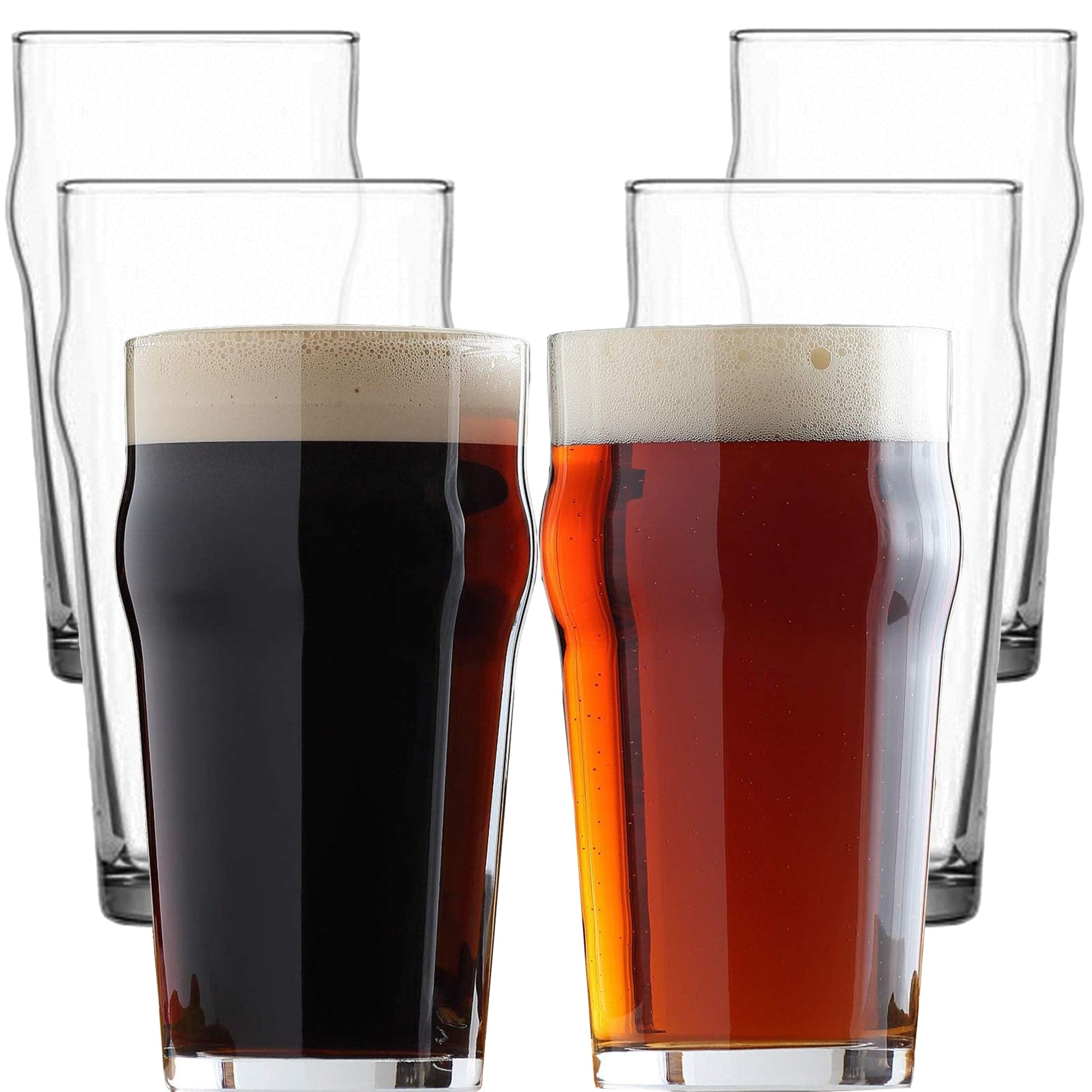 Große Biergläser 570 ml transparent für Bier Softdrinks Wasser und Longdrinks