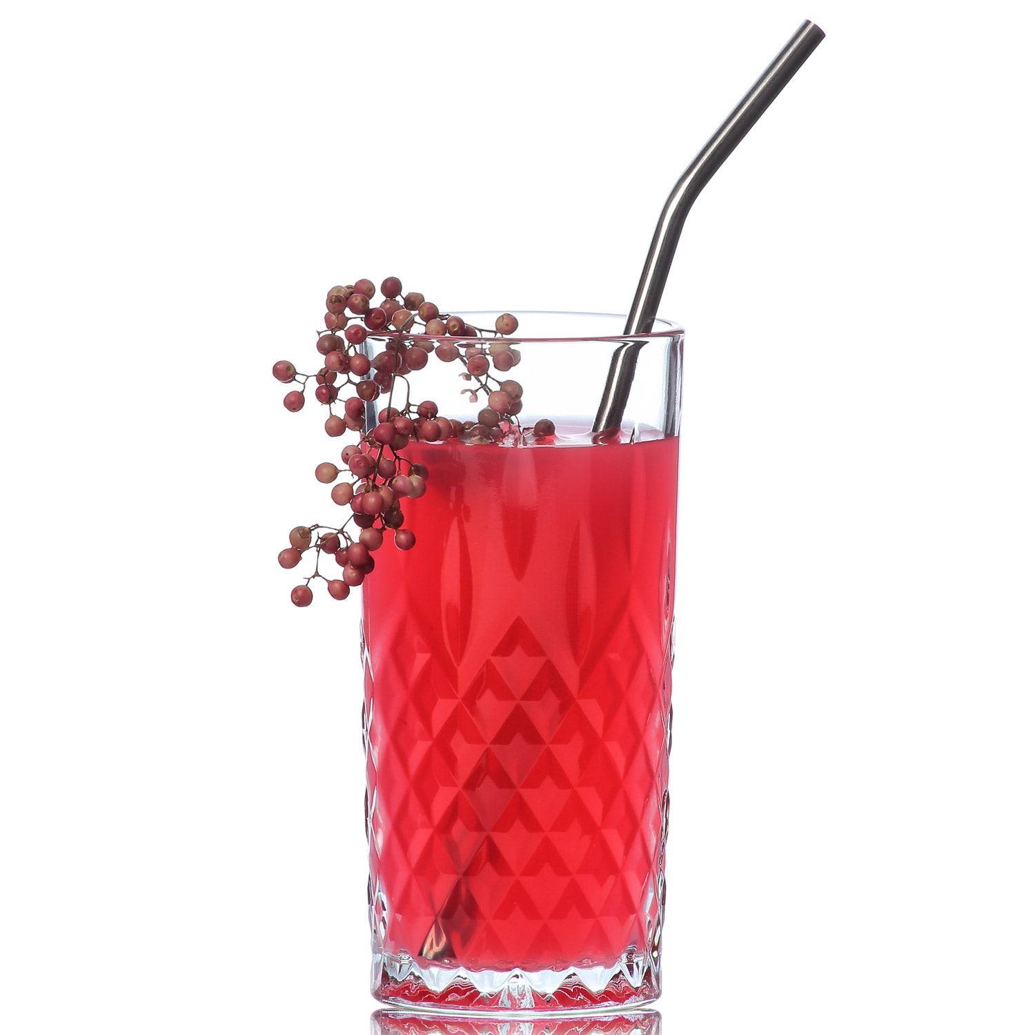 LAV Odin Longdrinkgläser 355 ml in moderner Tischszene mit Getränken