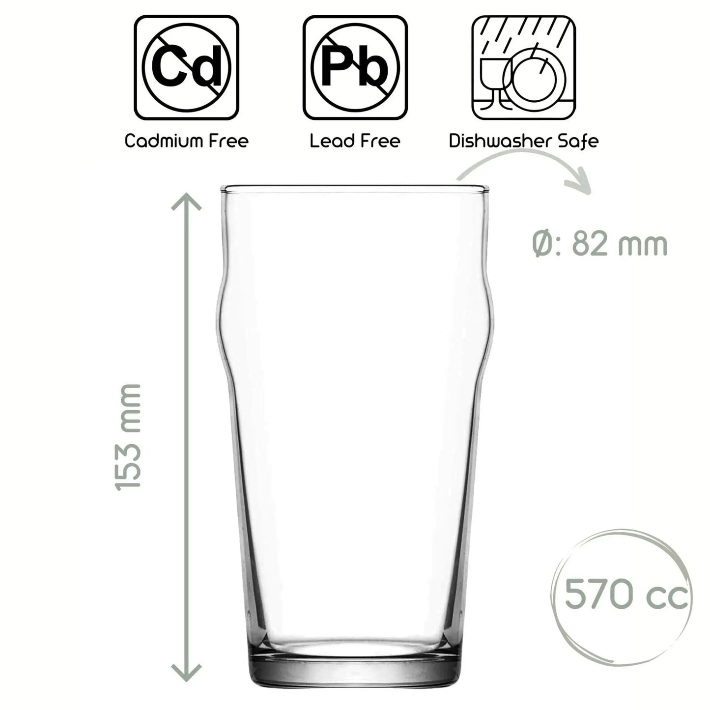 Trinkgläser 570 ml als Biergläser Longdrinkgläser und Wassergläser für Alltag