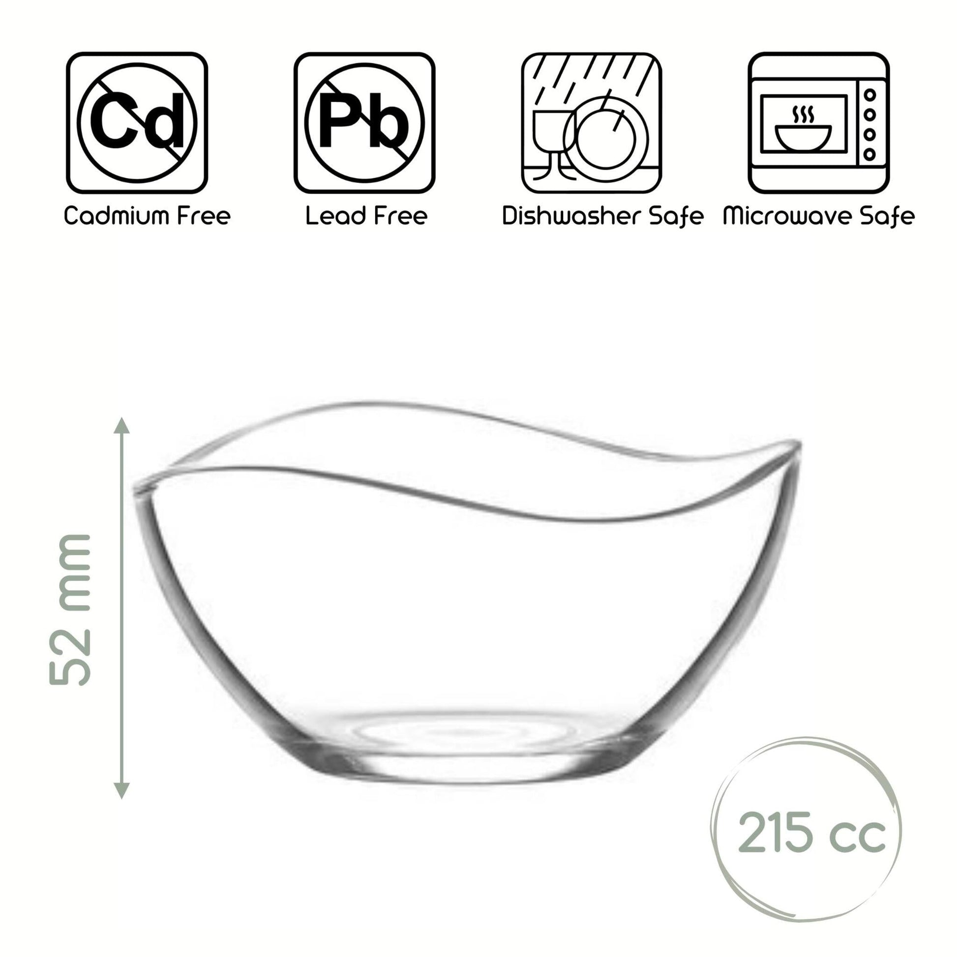 LAV Vira Dessertschalen 12er Set transparent für kleine Portionen und Fingerfood