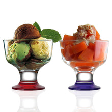 HELDENA Destina 285 ml – Eisbecher mit buntem Fuß