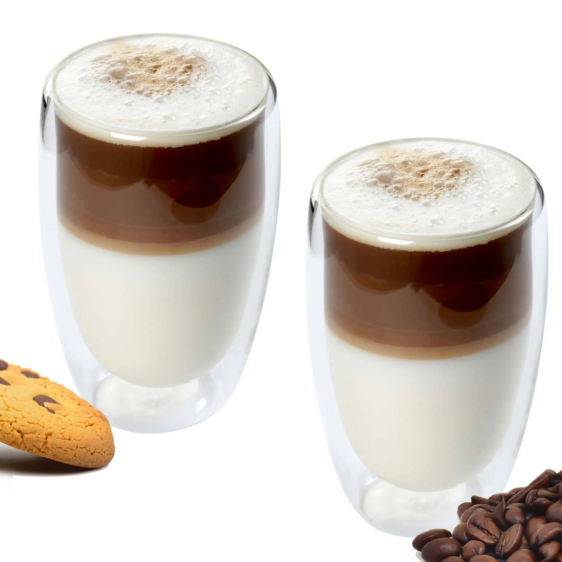 Nordic Schiller Doppelwandglas 450 ml 2er Set für Latte Macchiato und Eistee