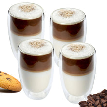 Nordic Schiller Doppelwandglas 450 ml 2er Set für modernen Kaffee- und Teegenuss