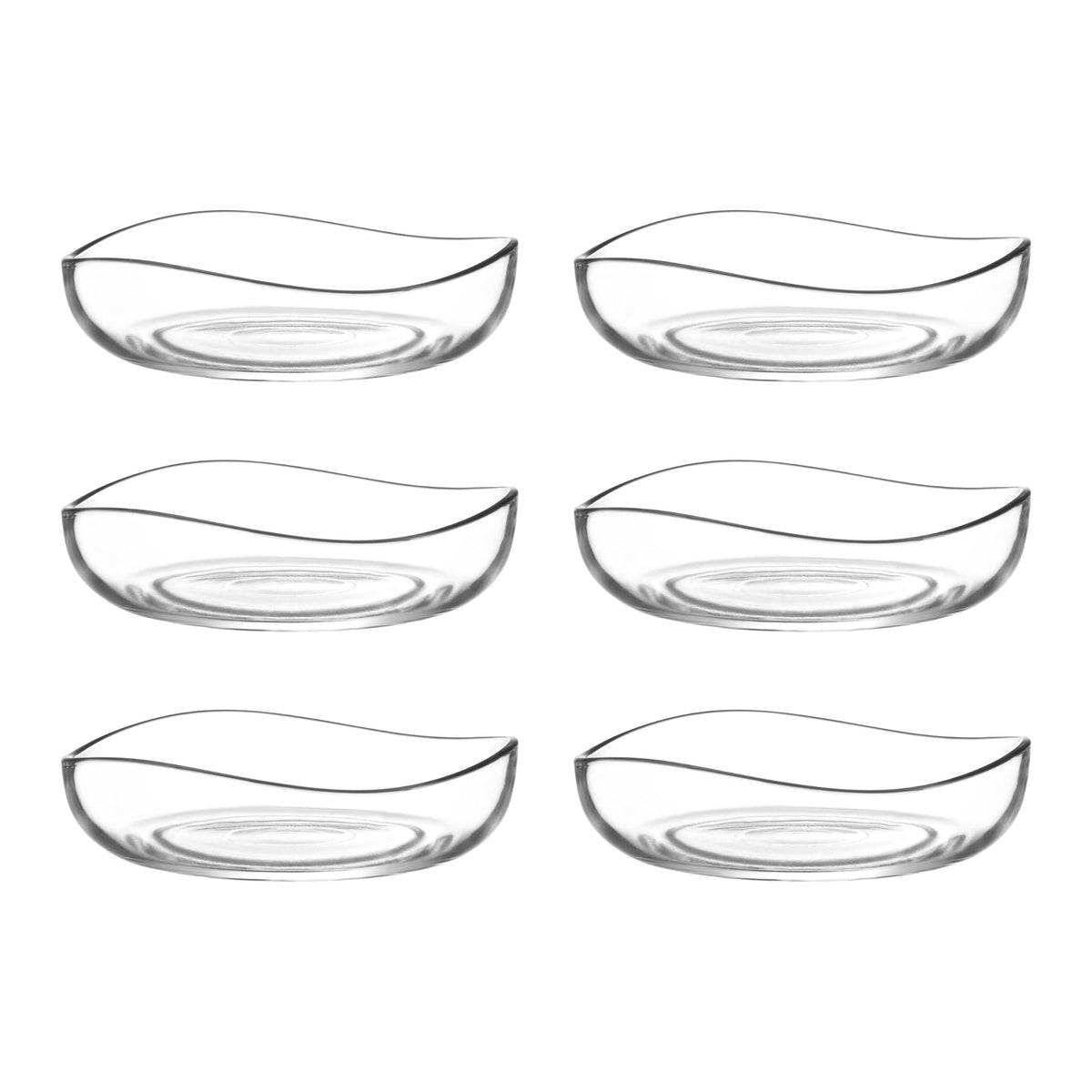 LAV Vira Glasschalen 195 ml 6er Set kleine Dessertschalen und Snackschalen aus transparentem Glas