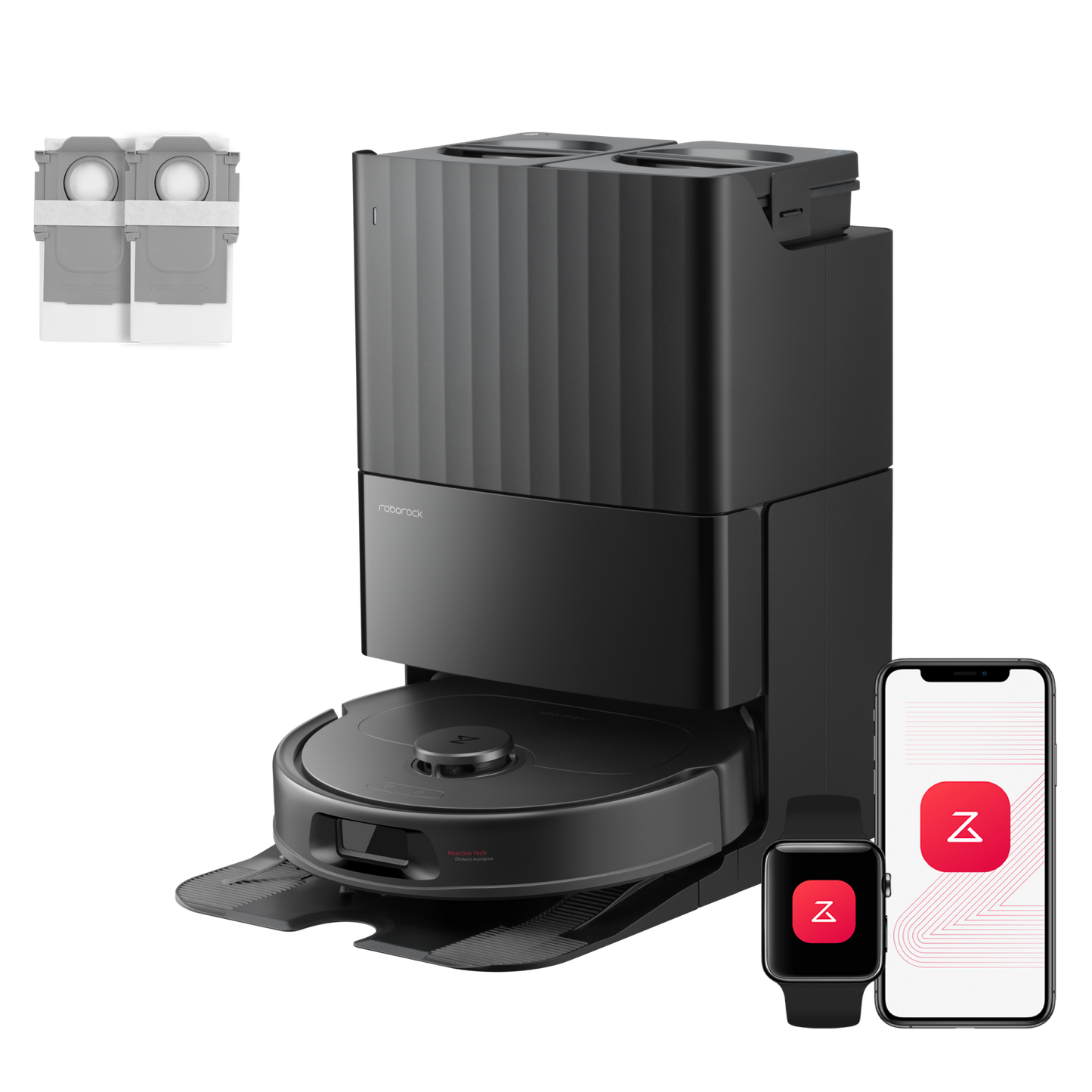Roborock QV 35A Set Saugroboter mit Multifunktionsdock – 8.000 Pa | Rotierende Mopps | HELDENA