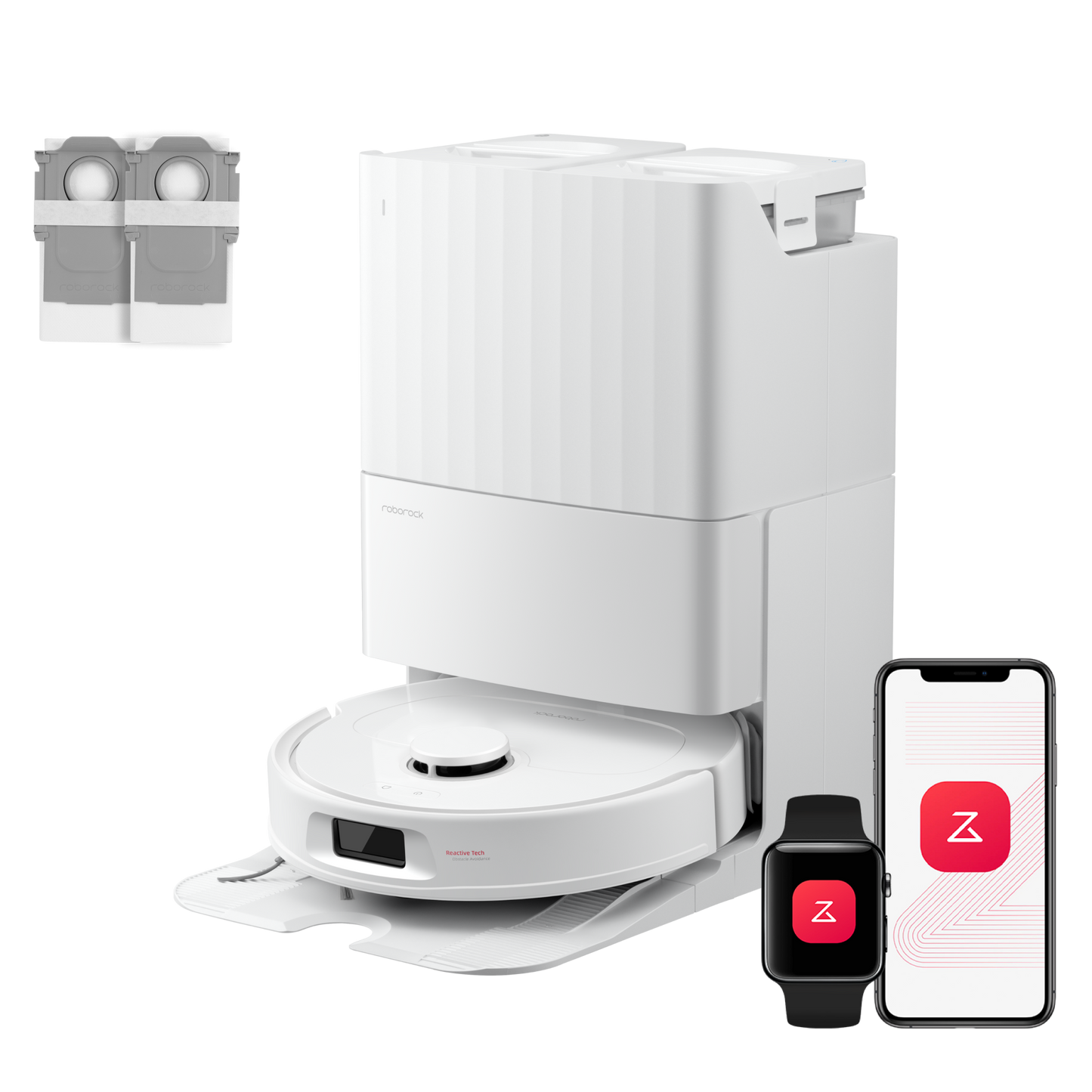 Roborock QV 35A Set weißer Saugroboter mit Multifunktionsdock