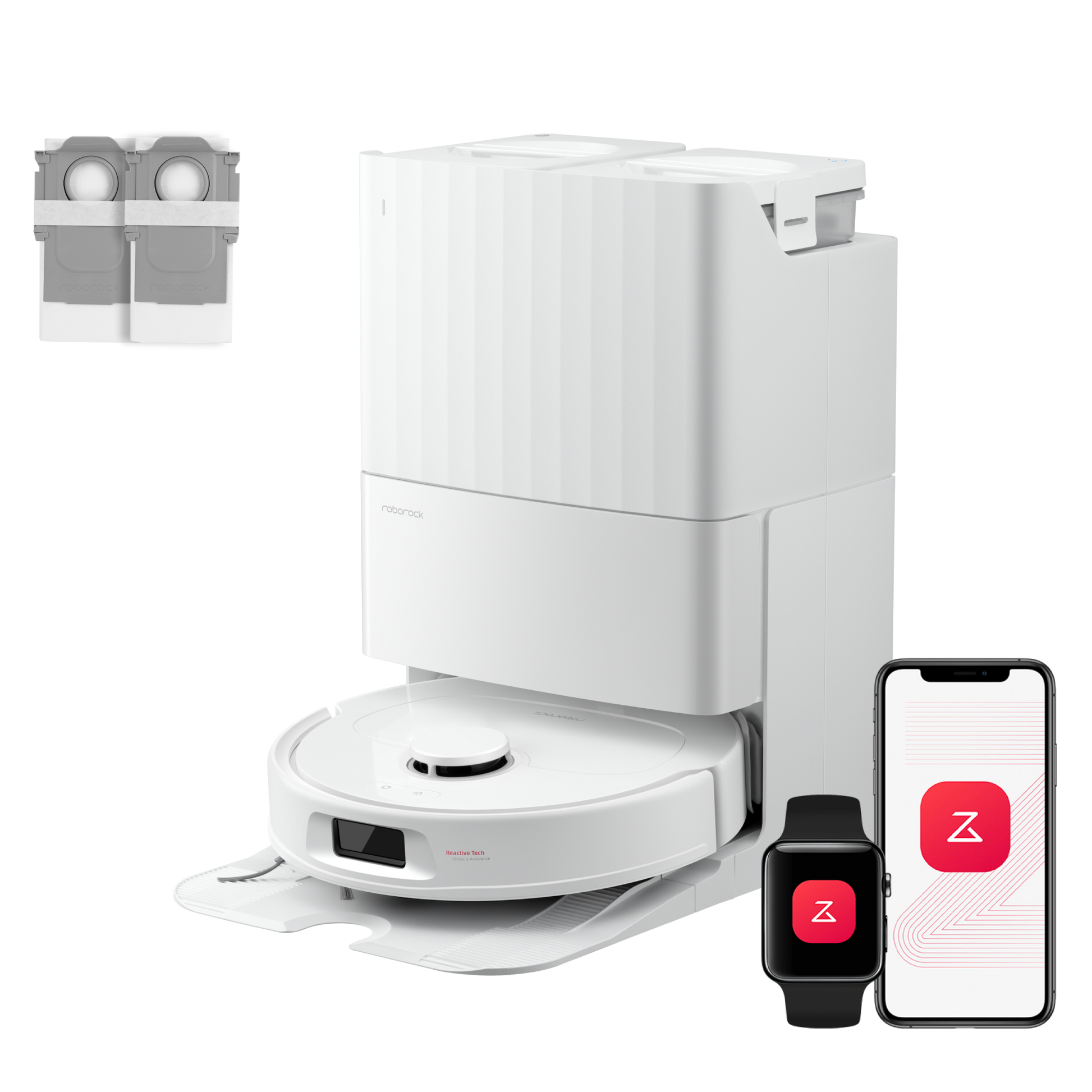 Roborock QV 35A Set weißer Saugroboter mit Multifunktionsdock